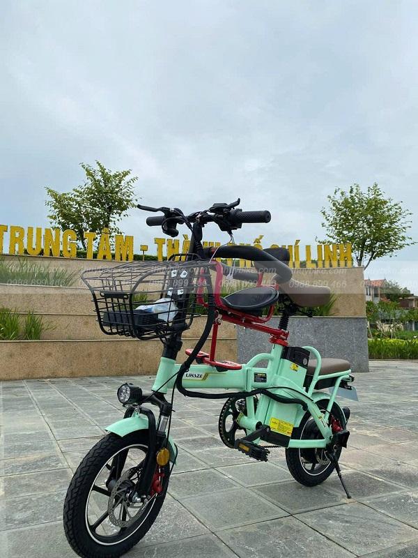 Xe đạp điện trợ lực LIHAZE gấp gọn tiện lợi 7 Lihaze gap XANH NHAT