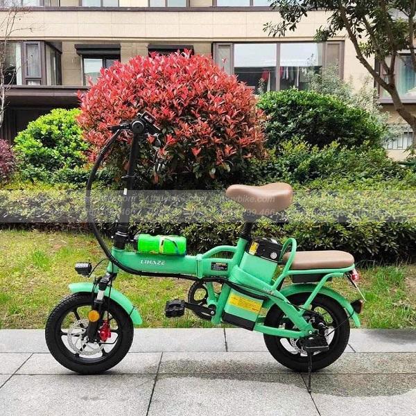 Xe đạp điện trợ lực LIHAZE gấp gọn tiện lợi 12 Lihaze gap XANH